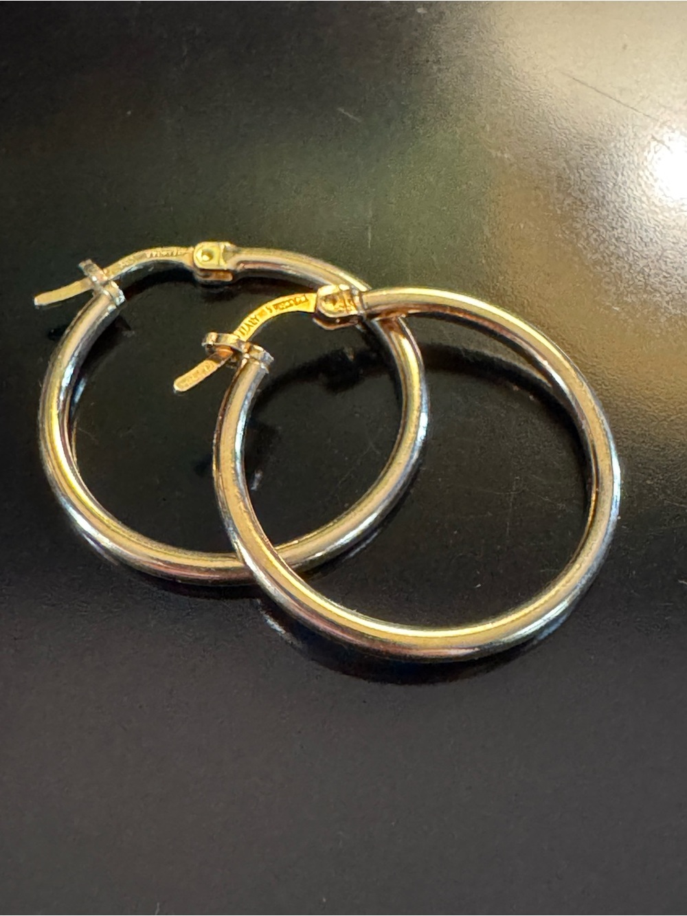 Dyadema Italy Gold Vermeil Classic Hoop Earrings